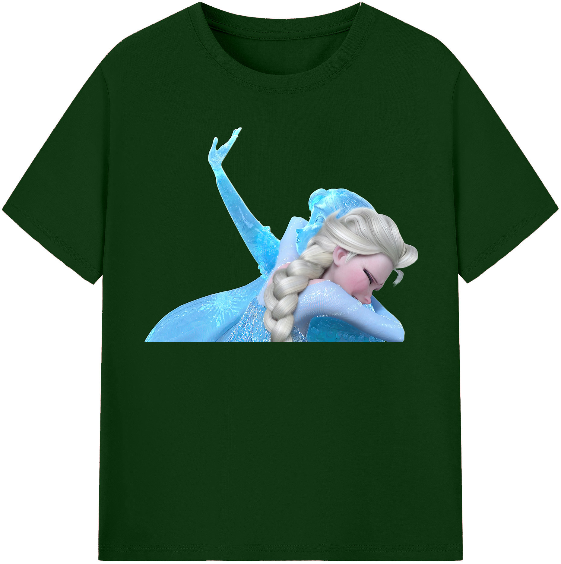 （画像用） アナと雪の女王 アンナ エルサ Frozen Anna Elsa 綿100％半袖Tシャツ（フロントプリント）